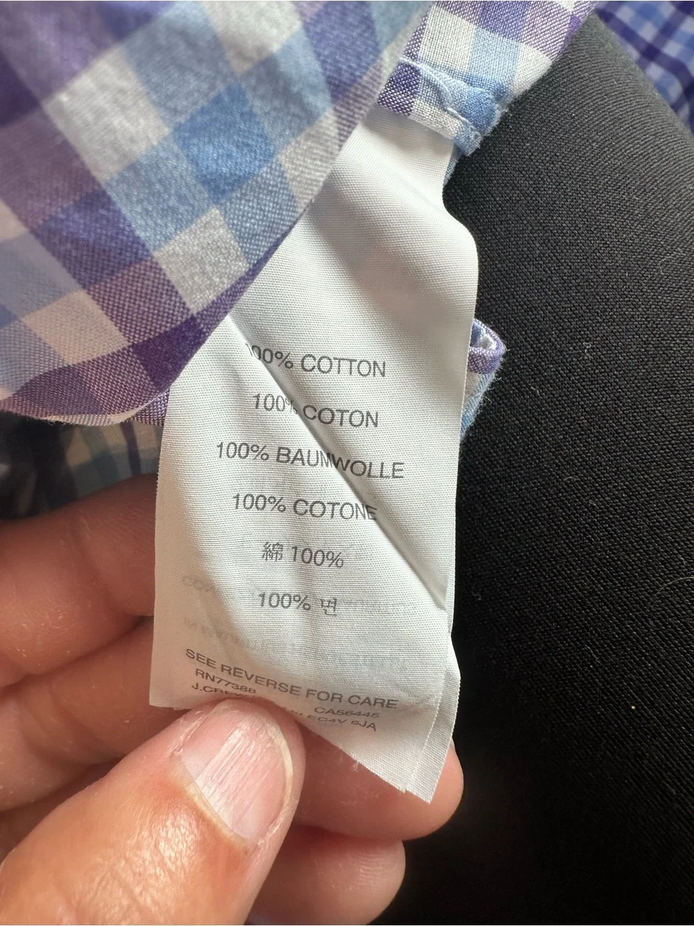 J. Crew lightweight checked